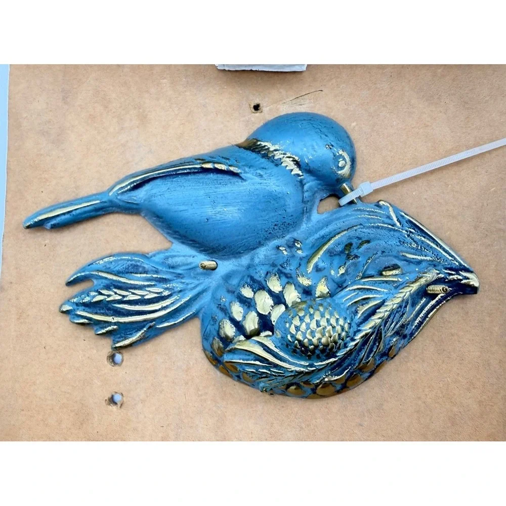 Rare Flora and Fauna Solid Brass Door Knocker Bird On Pinecone New‎ In Box